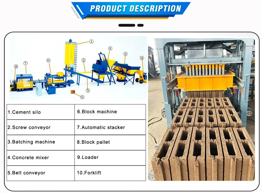 Qt4-15 Automatic Concrete Cement Block Molding Machine Sand Brick Making Machine