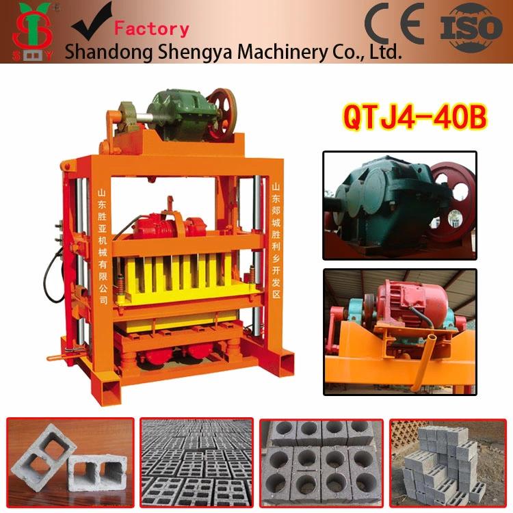 Qtj4-40b Hollow Block Making Machine Sand Cement Brick Mould Africa