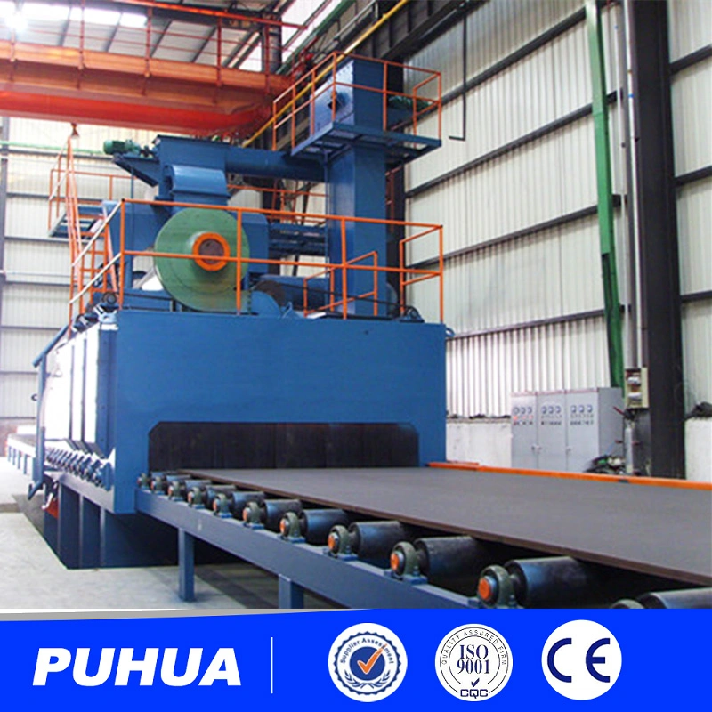 H Beam Metal and Steel Plate Roller Conveyor Shot Blasting Machine