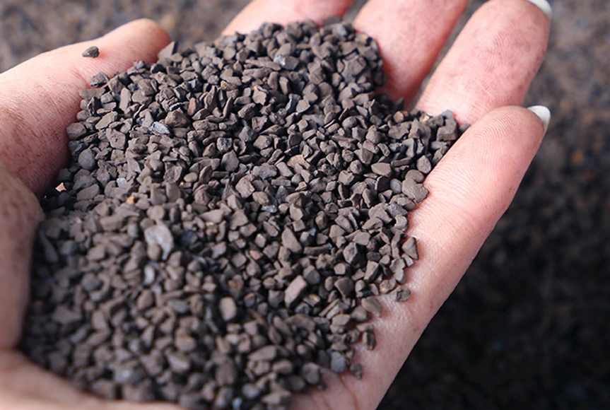 35%-75% Manganese Sand for Water Treatment Removing The Mn and Fe