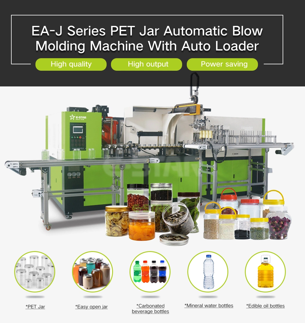 Wide Neck Pet Jars Full Servo 4 Cavities Fully Automatic Plastic Bottle Cans Pet Stretch Blow Moulding Machine