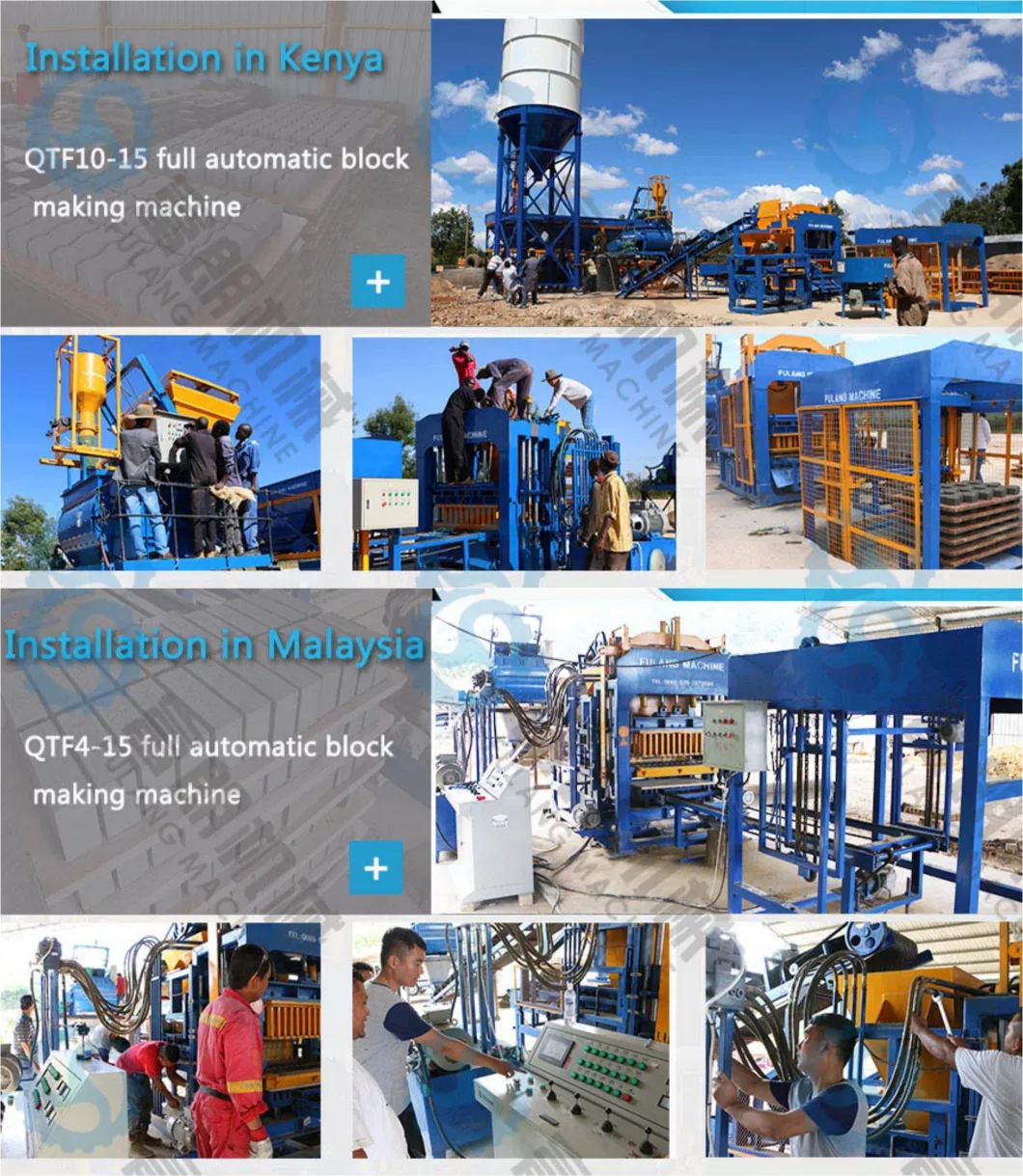 Qt8-15 Automatic Hollow Solid Concrete Cement Paving EPS Brick Block Production Line