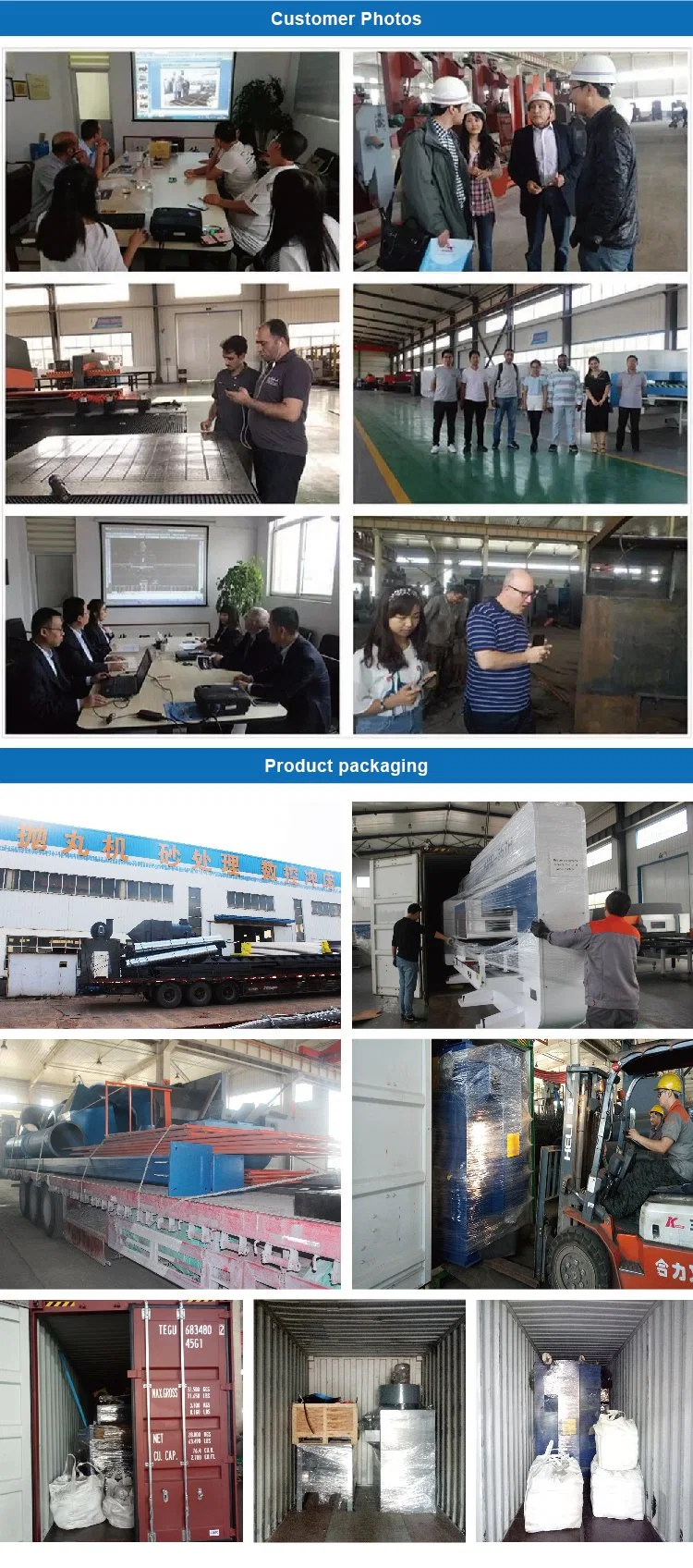 H Beam Metal and Steel Plate Roller Conveyor Shot Blasting Machine