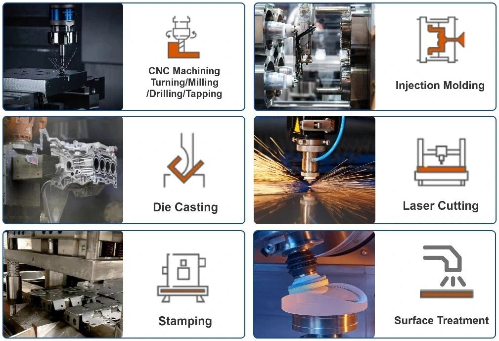 OEM Aluminum Squeeze Die Casting Gravity/Sand Casting with A356-T6 for Liquid Gas Pipeline Pipe Fitting Flange Connector