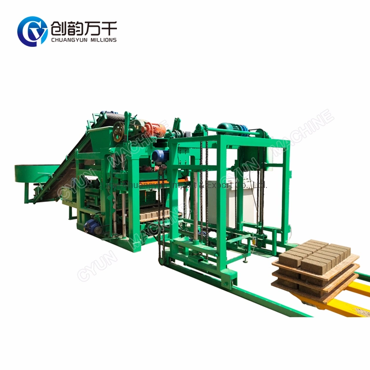 4-25 Automatic Hydraulic Sand Fly Ash Paving Interlocking Cement Brick Block Molding Machine