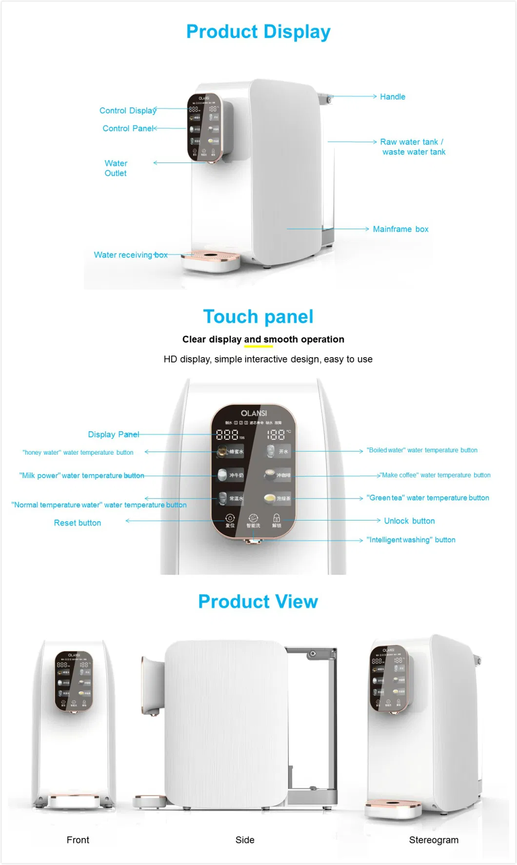 High Quality Bottleless Water Dispenser Bottle Water Purifier and Cooler