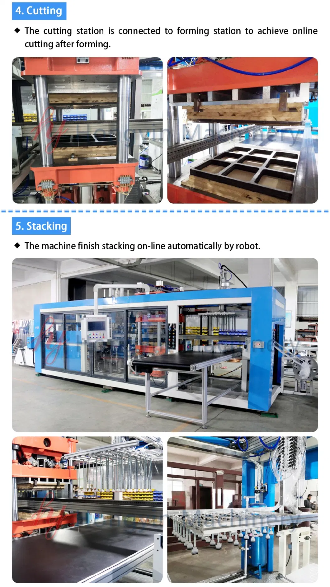 Full Automatically Plastic Machinery Automatic Vacuum Formers Forming Machine