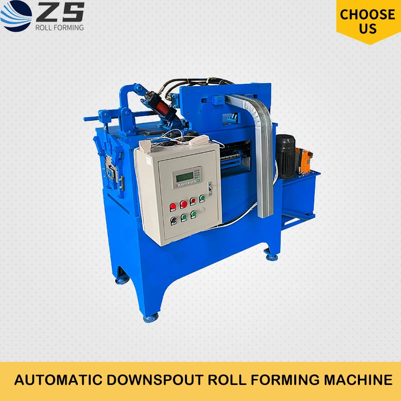 Square Galvanized Color Steel Rain Downspout Pipe Making Roll Forming Machine with Cutting Device Automatically