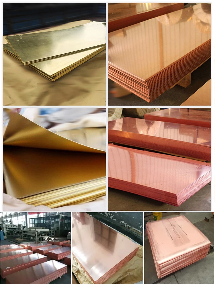 Customized Thickness Copper Plate C26800 C27200 Shiny Gold Colour Brass Copper