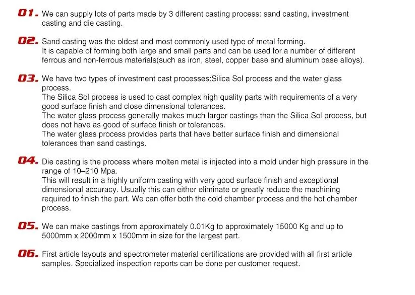 Foundry Custom Metal Casting Products 316L Stainless Steel Metal Alloy Sand Casting Services