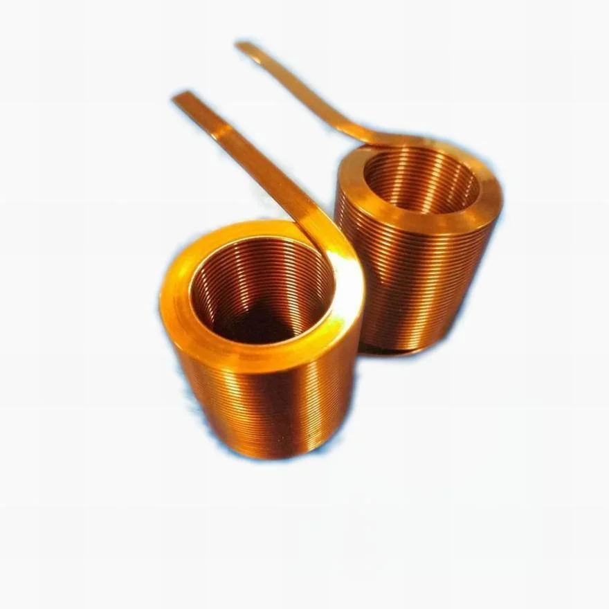 Copper 12.3 X 0.62 with About 0.1mm Coating -40c to 180c 250mv High Frequency Flat Copper Coil 98 Turns Winding Flat Copper Coil