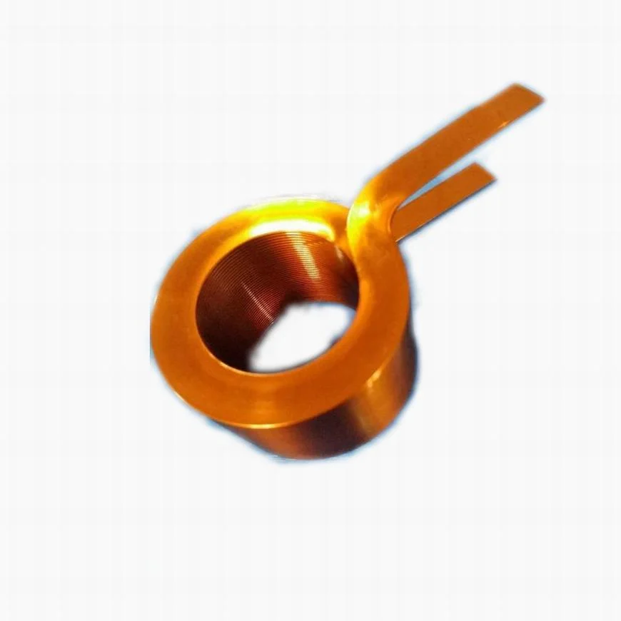 Copper 12.3 X 0.62 with About 0.1mm Coating -40c to 180c 250mv High Frequency Flat Copper Coil 98 Turns Winding Flat Copper Coil