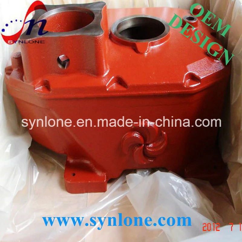 Sand Casting Painted Red Gear Box Housing