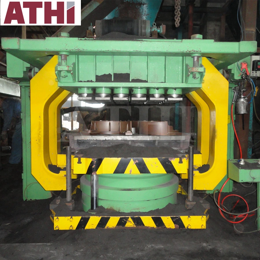 Foundry Pnumatic Hydraulic Axle Multi Piston High Pressure Green Sand Molding Machine for Large Casting Valve Production