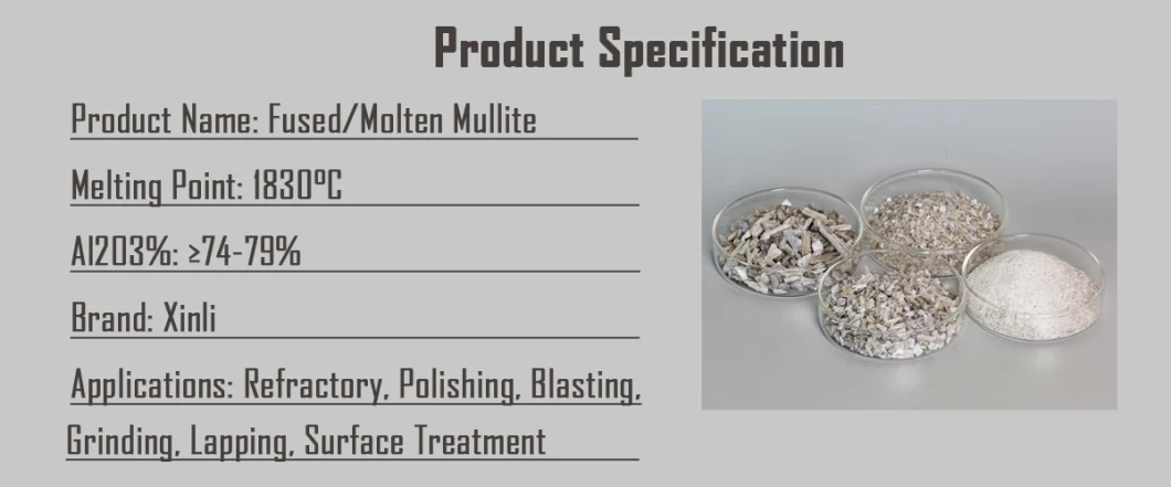 Factory Direct Sales Refractory Castable 99.6% Alumina Zirconia Mullite Fused Mullite Powder 1-0mm Sand
