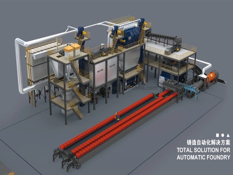 Automatic Dual-Station Metal Iron Foundry Sand Uploading Molding Machine, Foundry Casting and Molding Machine