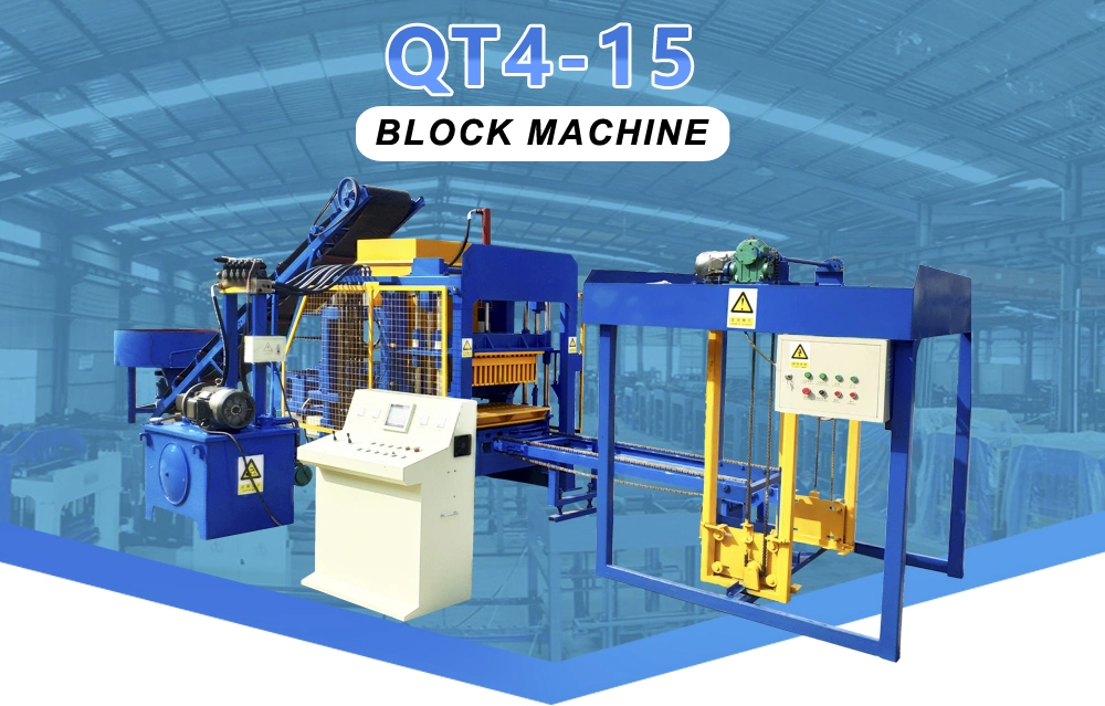 Qt4-15 Automatic Concrete Cement Block Molding Machine Sand Brick Making Machine