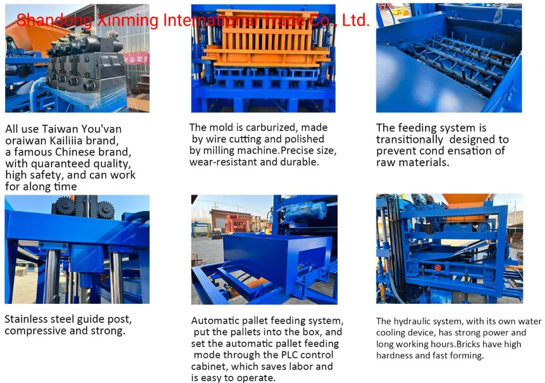 Qt4-15s Fully Automatic Hydraulic Cement Concrete Hollow Blocks Paving Bricks Making Machine Production Line