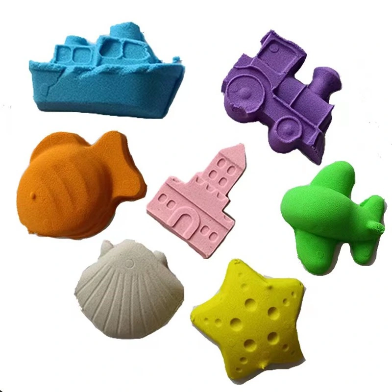 500g Space Colored Sand Barrel Bucket Anti Stress Cotton Sand Children&prime;s Toys Soft Modeling Sand Space Fidget Toys