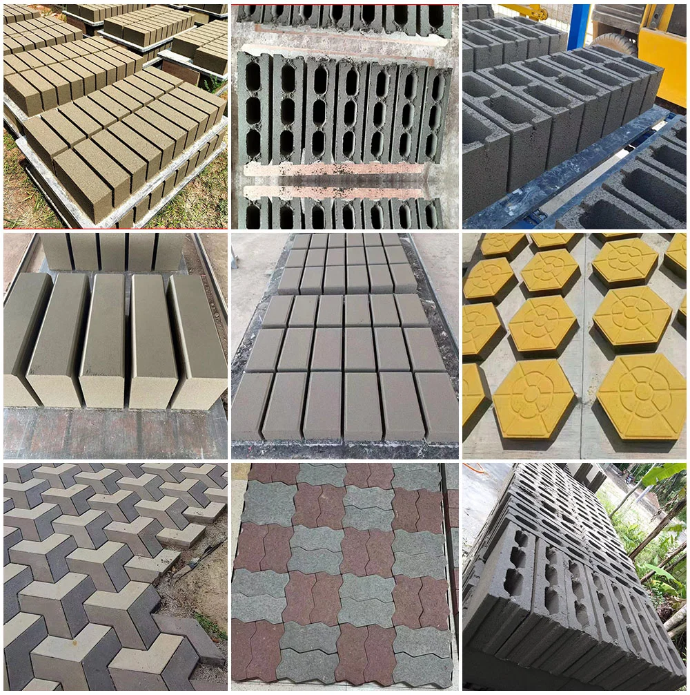 Qt4-25 Cement Brick Forming Machine Production Line