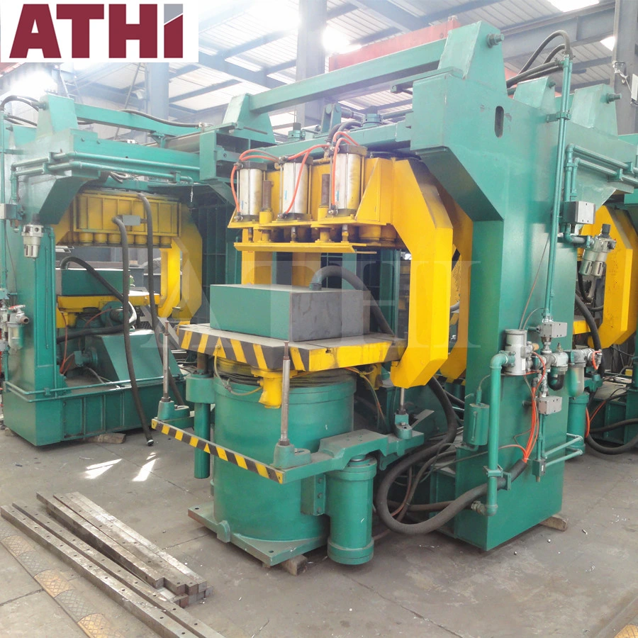 Plumbing Pipe Fitting Production Foundry Pneumatic Multiple Piston Green Sand Molding Machine