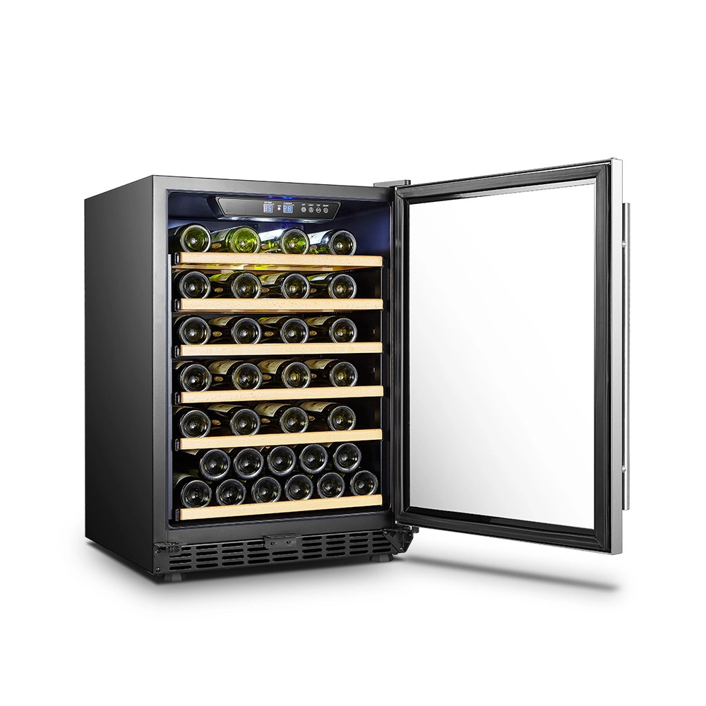 52 Bottles Single Zone Curved Stainless Steel Wine Cooler/Wine Fridge/Wine Cellar