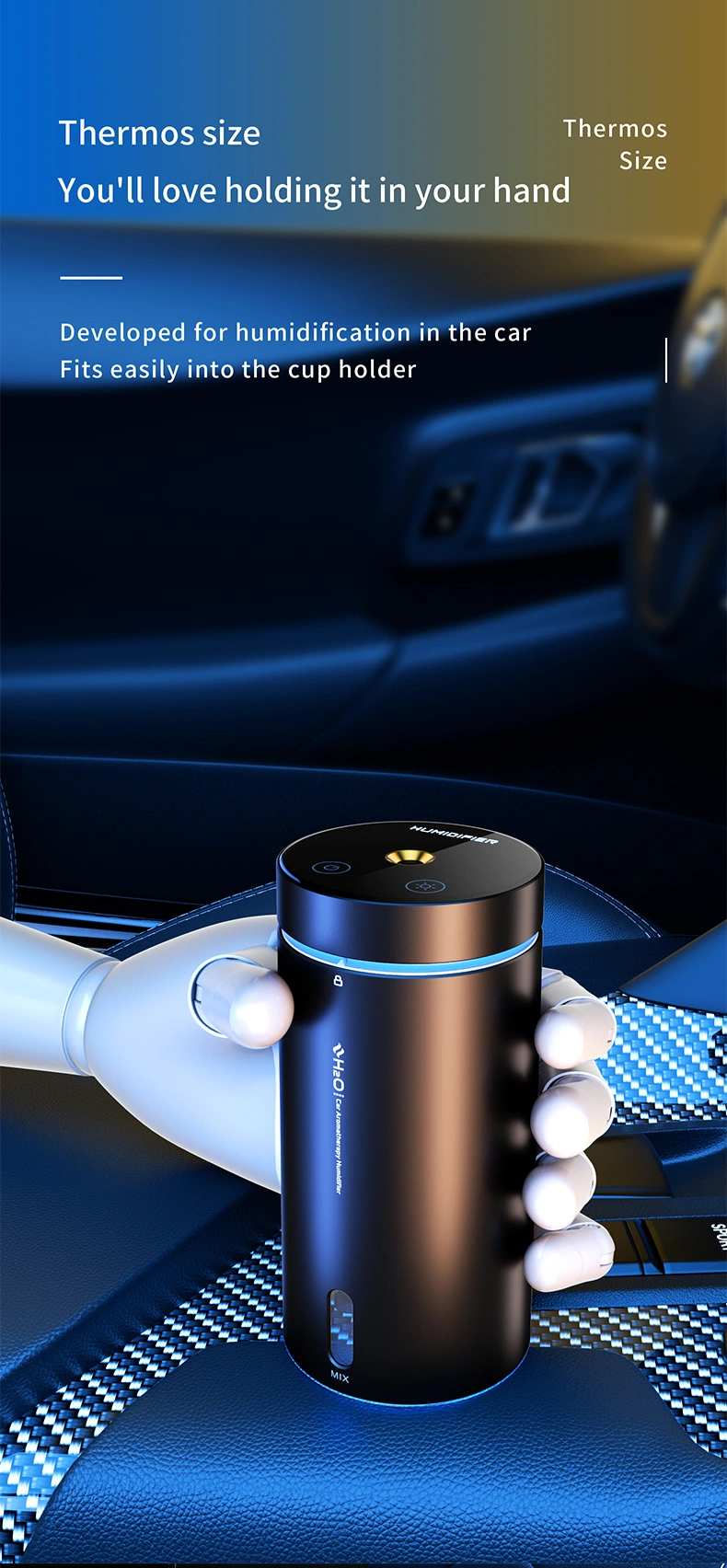 Car Wireless Smart Humidifier Aromatherapy Essential Oil Smart Air Freshener Perfume