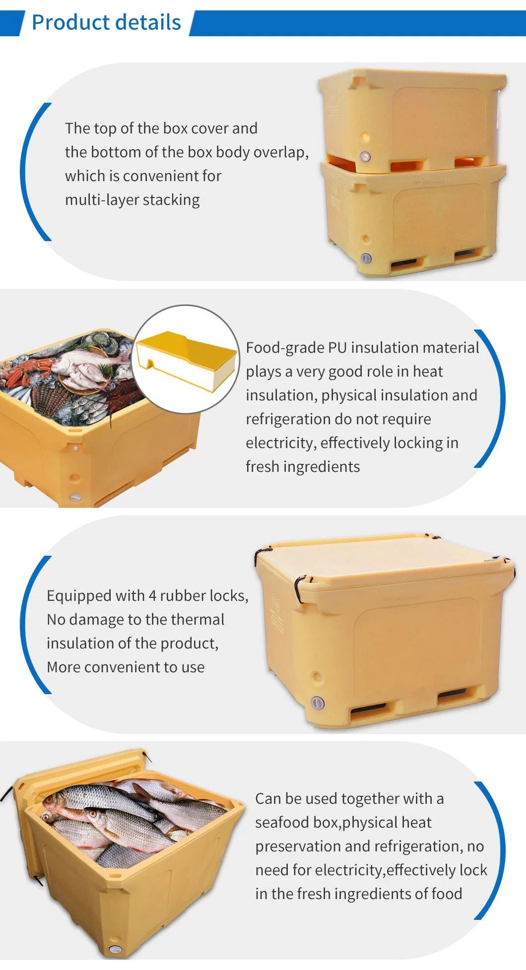 1000L Insulated Dry Ice Transport Storage Box for Dry Ice Delivery Incubator Large Cooler Box Insulated Pallet Box for Sale/ Cold Chain Dry Ice Storage