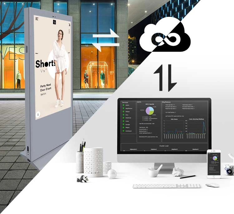 IP65 Waterproof Touch Advertising Screens Local Aftermarket Digital Signage Displays Outdoor LCD Video Wall