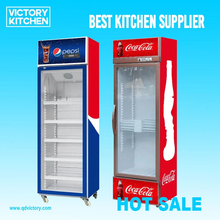 Coke Brand Two Door Display Bottle Cooler with Dynamic Cooling System Coke Cooler Excellent Beer Wine Beverage Fridge Refrigerator National Glass Dooridge