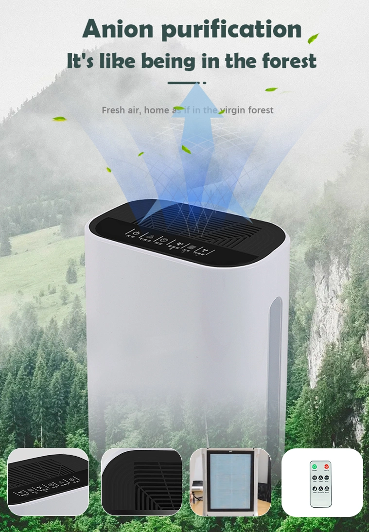 Intelligent Air Purifier Manufacturer HEPA Filter Active Carbon Ultraviolet Sterilization Air Cleaner