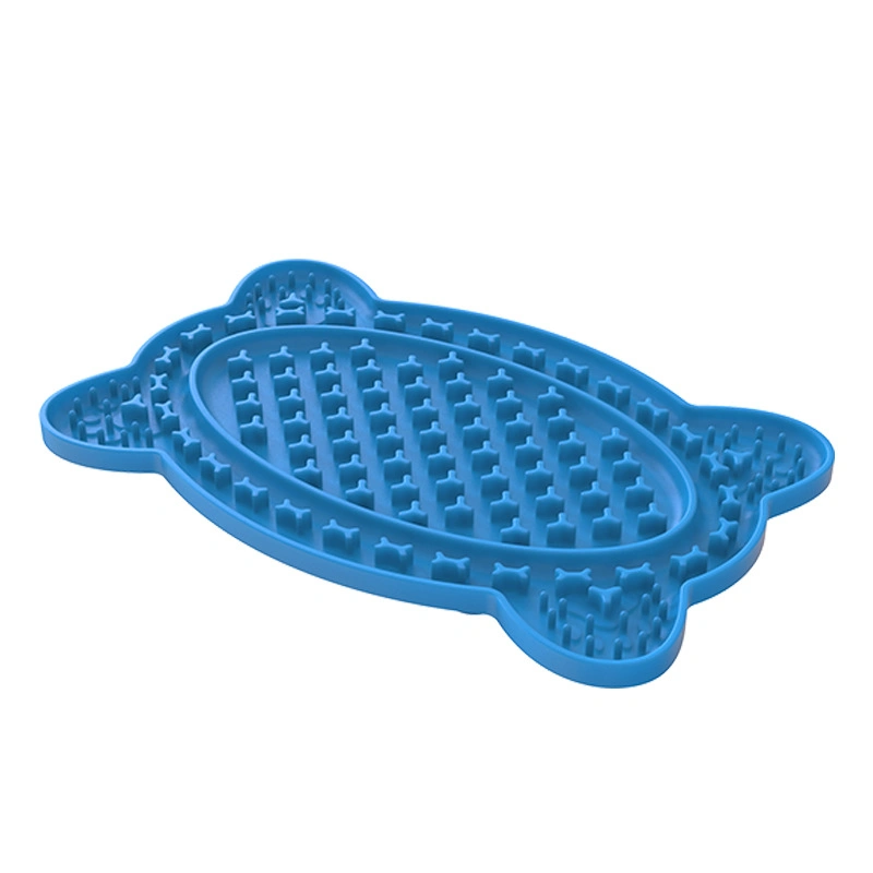 Silicone Dog Licking Tray Pet Bathroom Slow Food Mat FDA Silicone Dripping Licking Pad Pet Suction Tray Slow Feeder Lick Pat with Non-Slip Design