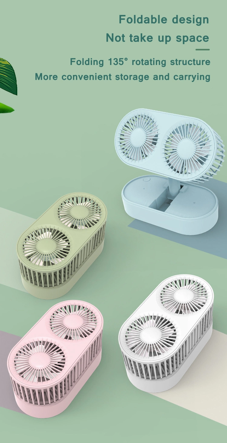 Electric Silent Desktop Cooling Fan Foldable Air Cooler 3 Gear Speeds Standing Portable Fans