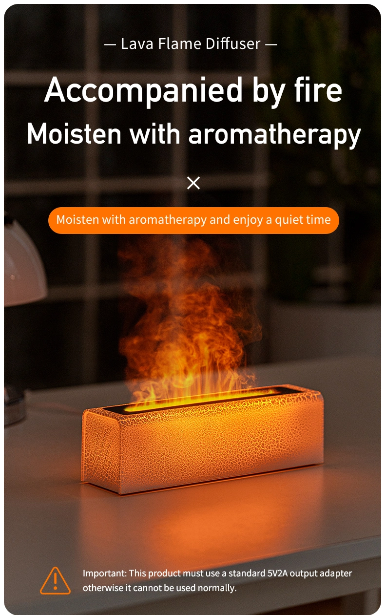 7-Colorful Flame USB Aromatherapy Essential Yoga Home Air Fragrance Diffuser