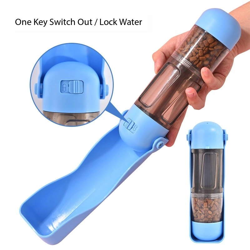 Dog Water Bottle 4 in 1 Portable Pet Water Bowl Dispenser with Dog Whistle