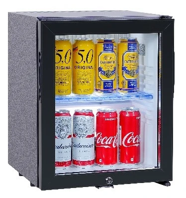 12V DC Noise-Free Mini Display Glass Door Beverage Absorption Fridge Refrigerator
