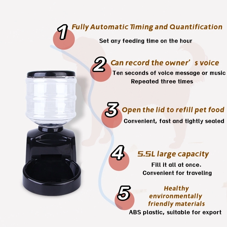 Automatic Feeding and Storage Hopper, Timing and Quantitative Pet Intelligent Feeder