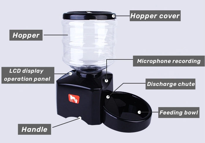 Automatic Feeding and Storage Hopper, Timing and Quantitative Pet Intelligent Feeder