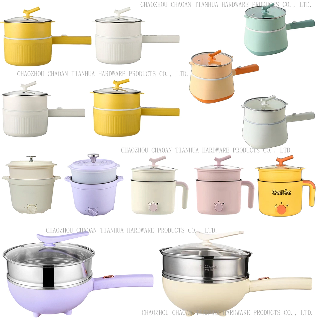 2024 High Quality Three Colors Cookware Household Electrical Pot Kitchen Appliance