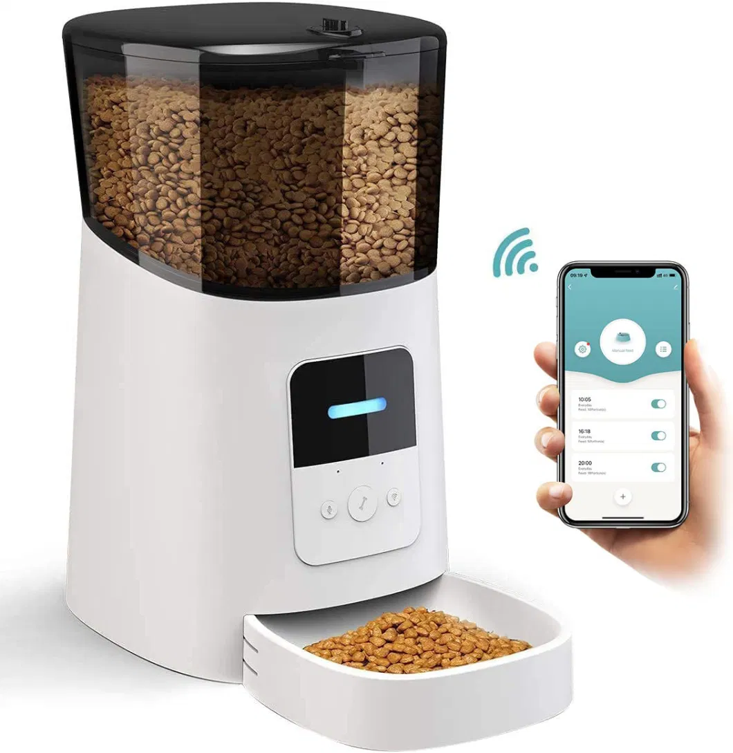 Pet 6L Smart Cat Feeder Remote Control Dog Food Dispenser