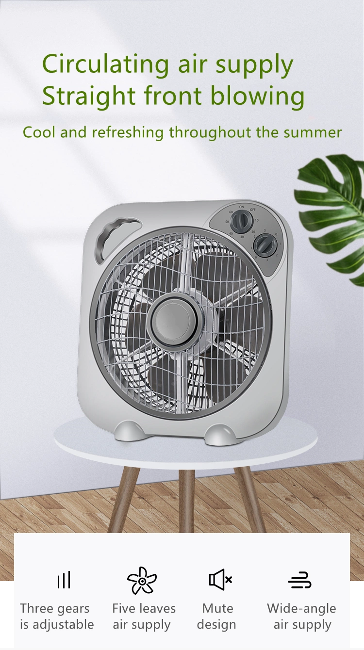 10&prime;inch Mini Rotating Front Louvres 30W Desktop Portable Box Fan