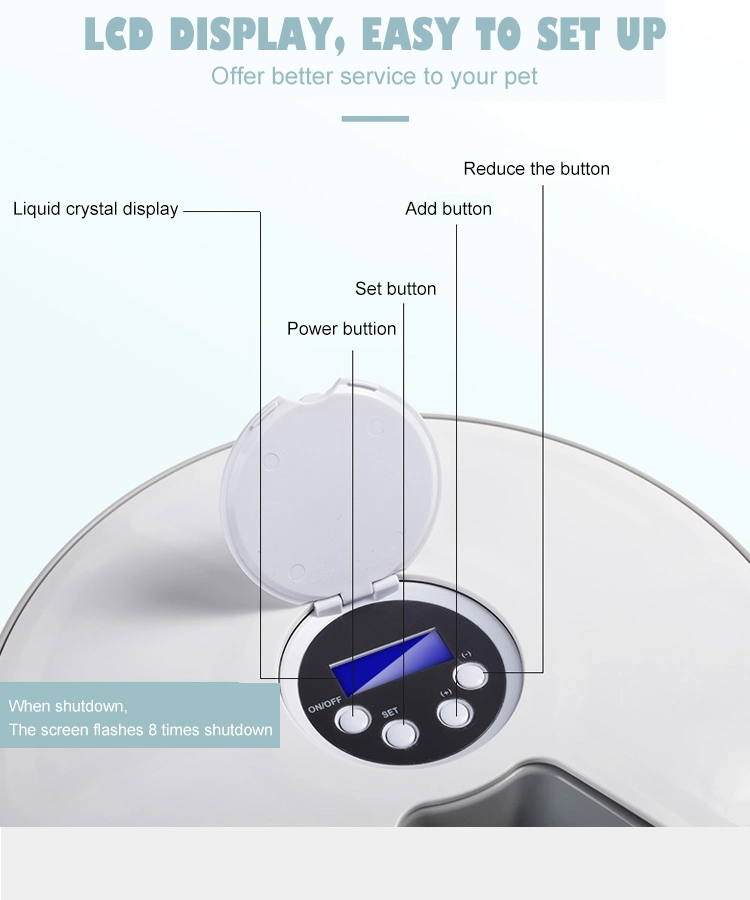 Electric Timing Automatic Smart Pet Feeder with Music Reminder