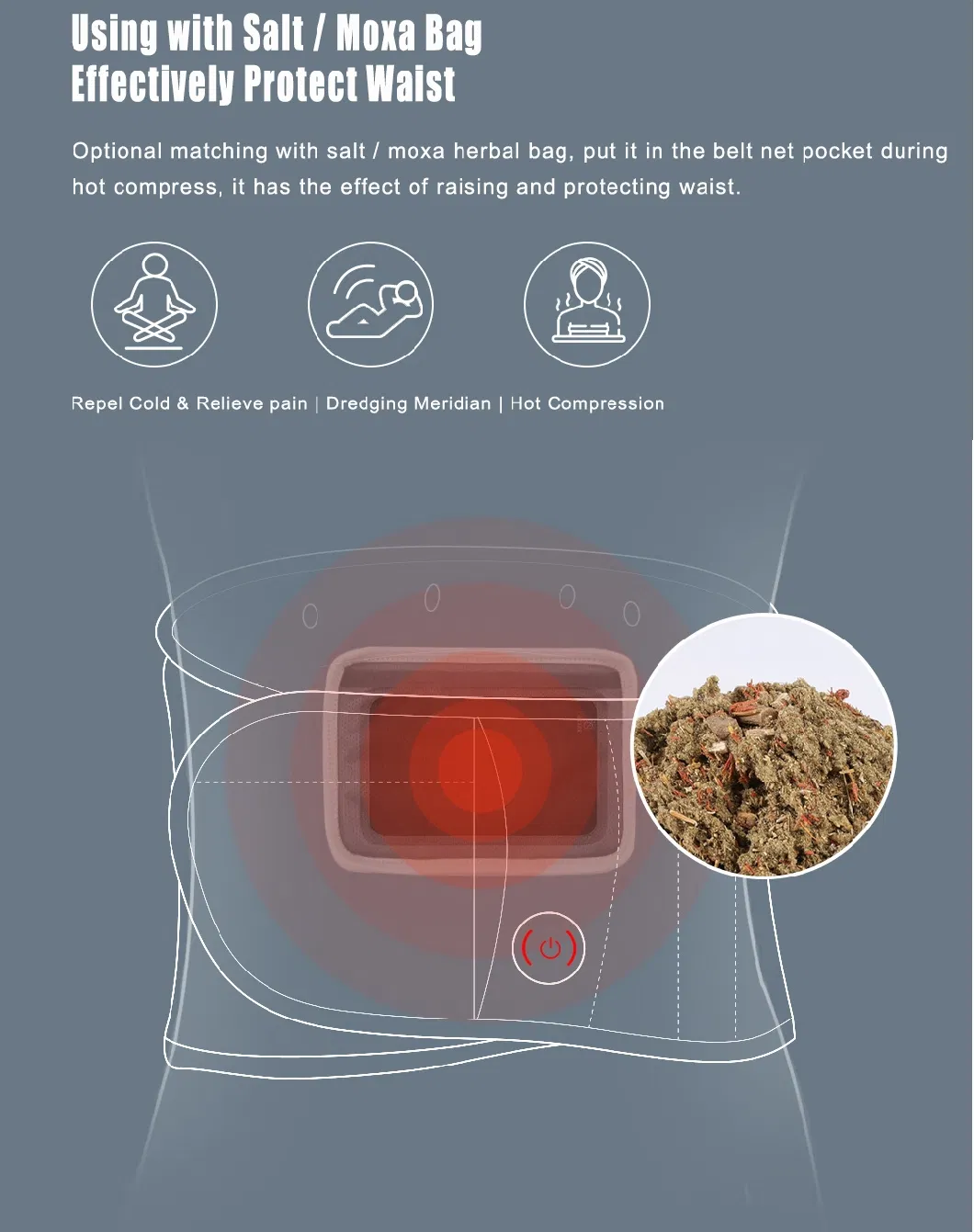 Graphene Heating Far Infrared Abdomen Support Device for Lumbar Traction