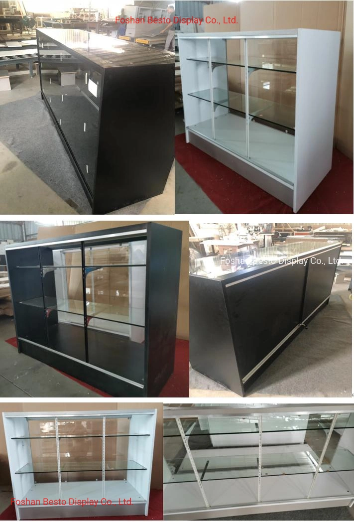 Glass Display Counter Cabinet Made of MDF and Tempper Glass for Vape Store, Smoke Shop, E-Cigarette Store, Shop Wholesale, Retail Stores.