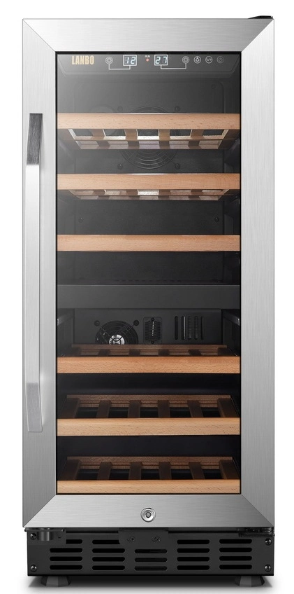 33 Bottles Dual Zone Stainless Steel Door Wine Cellar/Wine Fridge/Wine Cooler/Mini Fridge