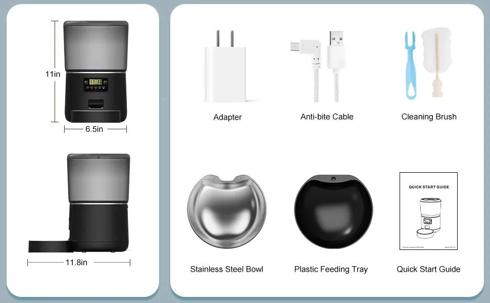 Pet Supplies Top Sell APP Remote Control Microchip Dog WiFi Cat Food Dispenser Feeder Camera Smart Automatic Pet Feeder