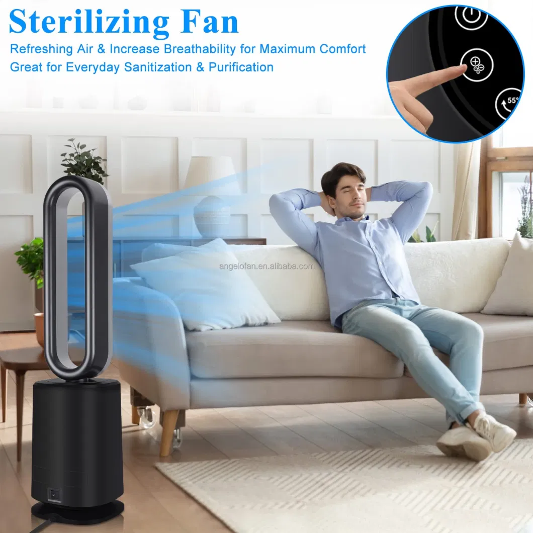 Air Cool and Heat HEPA Filter Floor Plasma Portable Bladeless Fan