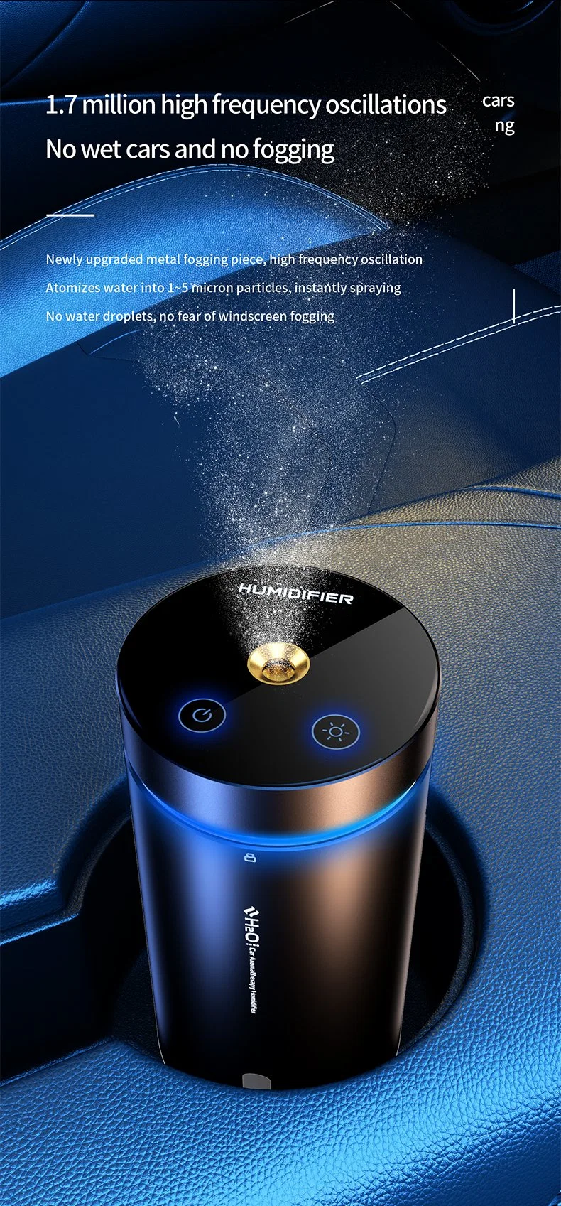 Car Wireless Smart Humidifier Aromatherapy Essential Oil Smart Air Freshener Perfume