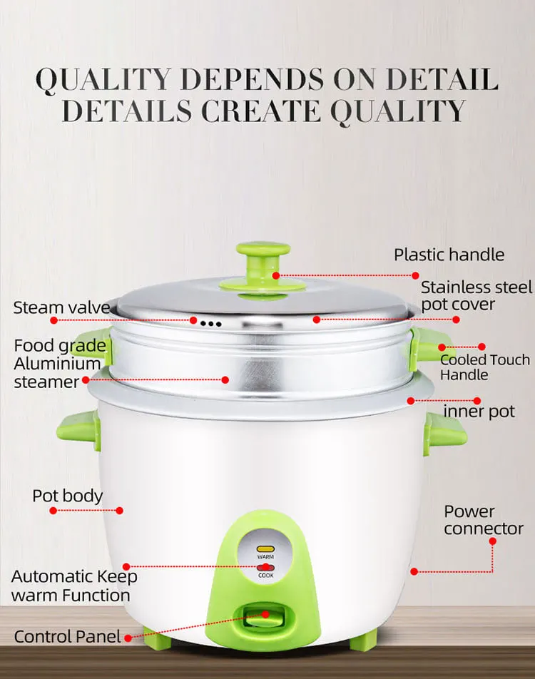 Ume Hot Sale Drum Rice Cooker 1.8L Electrical Rice Cooker Kitchen Appliance Good Price