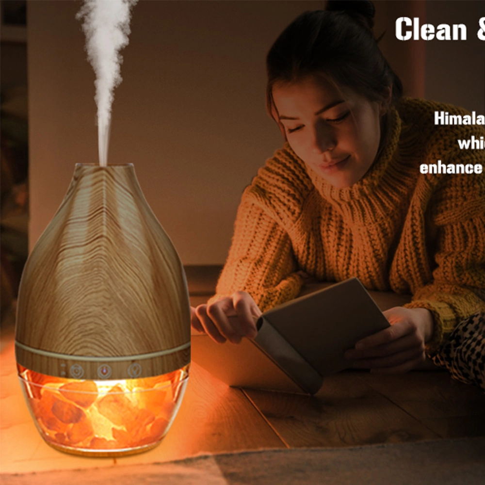 Household Himalaya Salt Lamp Essential Oil Aromatherapy 500ml Aroma Diffuser Portable Air Humidifier for Office